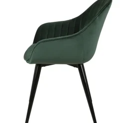 Fabrique de Styles Chaises>Fauteuil de salle à manger en velours - Ben Vert