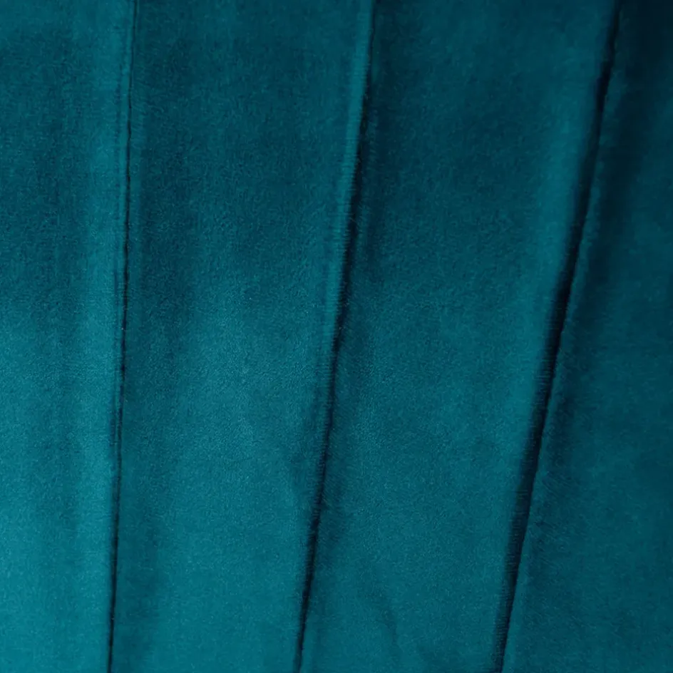 Fabrique de Styles Chaises>Fauteuil de salle à manger en velours - Ben Bleu