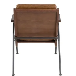 Fabrique de Styles Fauteuils>Fauteuil effet cuir clair - Lewis Marron