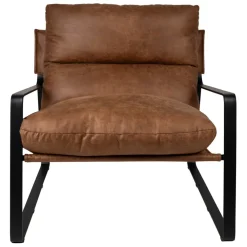 Fabrique de Styles Fauteuils>Fauteuil en simili-cuir et fer noir - Torsten Brun