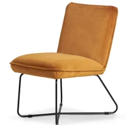 Fabrique de Styles Fauteuils>Fauteuil en velours - Habby Ambre