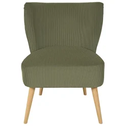 Fabrique de Styles Fauteuils>Fauteuil en velours côtelé - Eleonor Kaki