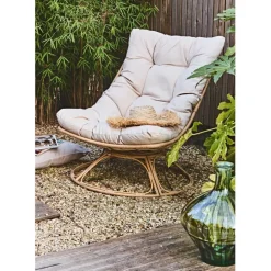 Fabrique de Styles Chaises, Fauteuils|Jardin>Fauteuil extérieur en métal - Petra Beige