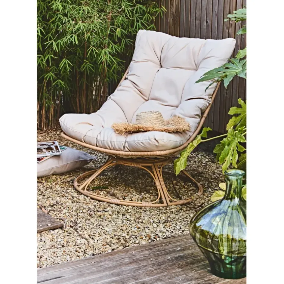 Fabrique de Styles Chaises, Fauteuils|Jardin>Fauteuil extérieur en métal - Petra Beige