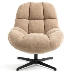 Fabrique de Styles Fauteuils>Fauteuil pivotant en tissu - Molto Sable