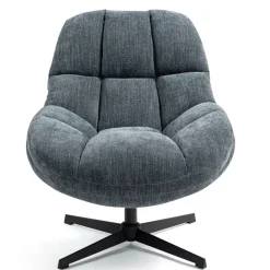 Fabrique de Styles Fauteuils>Fauteuil pivotant en tissu bleu - Molto Bleu Clair