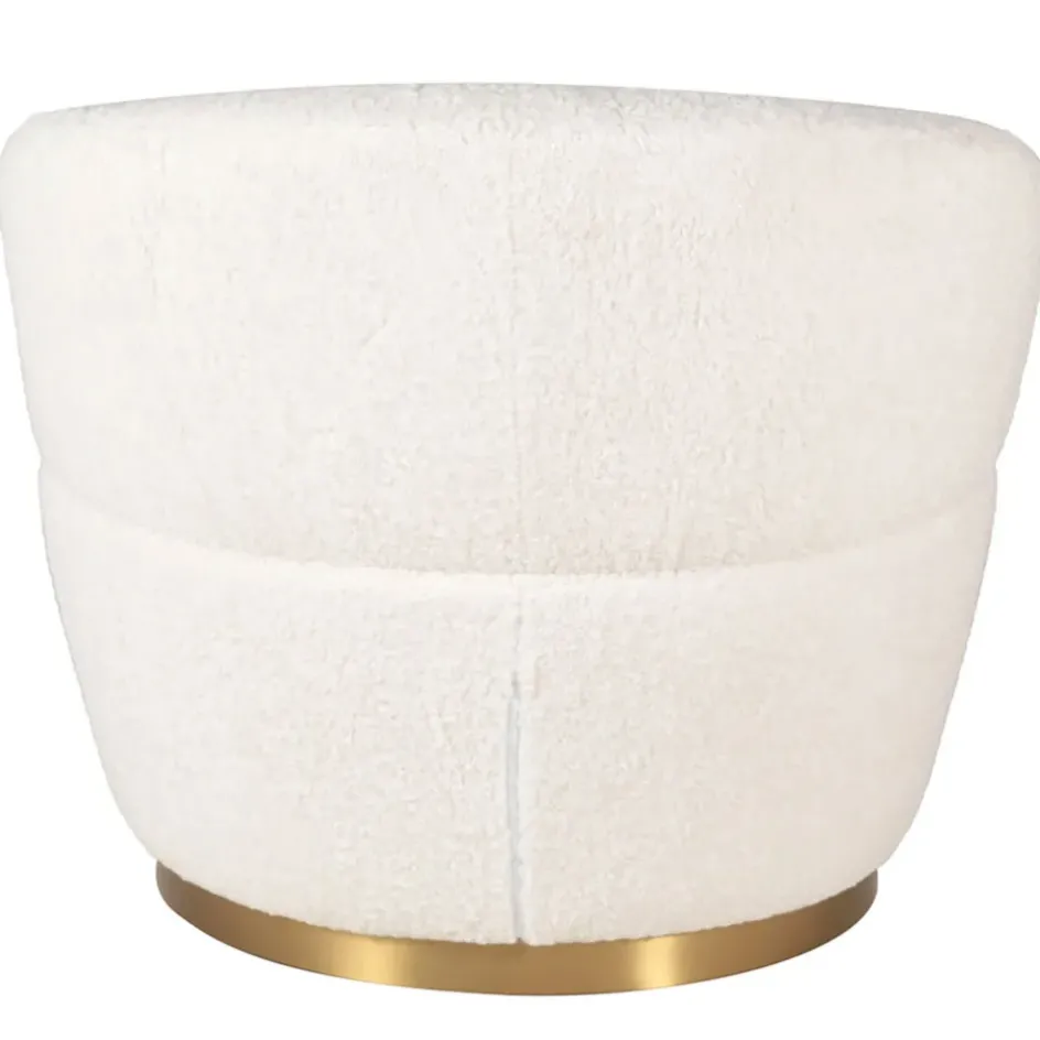 Fabrique de Styles Fauteuils>Fauteuil tissu effet mohair écru - Vesna Ecru