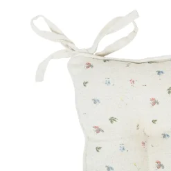 Fabrique de Styles Galettes De Chaise>Galette chaise carrée p'tite fleur 40x40cm en coton Naturel