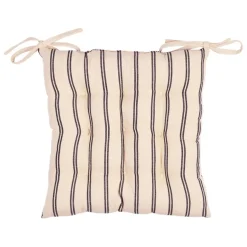 Fabrique de Styles Galettes De Chaise>Galette de chaise carré en coton 40x40cm - Campagne Noir