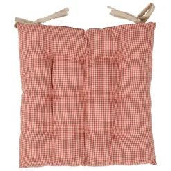Fabrique de Styles Galettes De Chaise>Galette de chaise carrée en coton Rouge