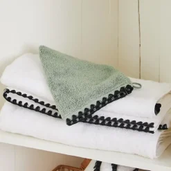 Fabrique de Styles Gants>Gant de toilette en coton celadon 15x21cm - Issey Vert d'eau