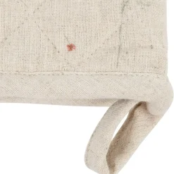 Fabrique de Styles Torchons, Tabliers Et Maniques>Gant et manique en coton beige - Lucile Rouge