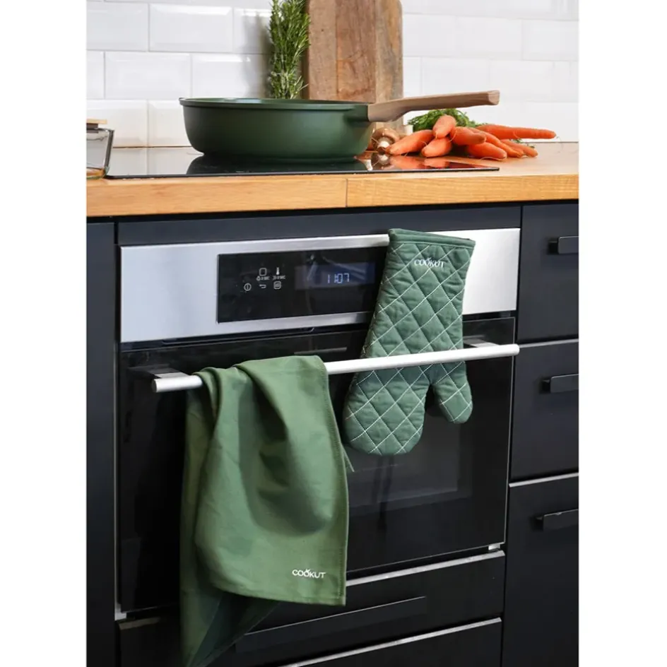 Fabrique de Styles Torchons, Tabliers Et Maniques>Gant et torchon en coton épais - Moka Taupe