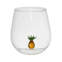 Fabrique de Styles Verres À Eau Et Gobelets>Gobelet ananas en verre 38cl - Colorea Ambre