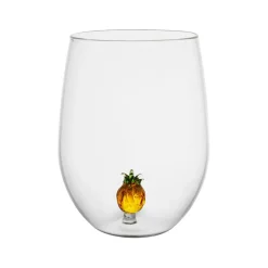 Fabrique de Styles Verres À Eau Et Gobelets>Gobelet ananas en verre 60cl - Colorea Ambre