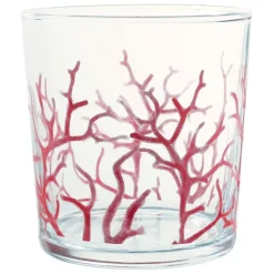 Fabrique de Styles Verres À Eau Et Gobelets>Gobelet corail bodega en verre Rouge