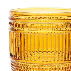Fabrique de Styles Verres À Eau Et Gobelets>Gobelet en verre 27cl - Strie Ambre