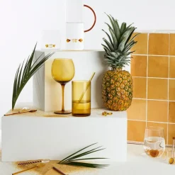 Fabrique de Styles Verres À Eau Et Gobelets>Gobelet en verre 55cl - Champart Ambre