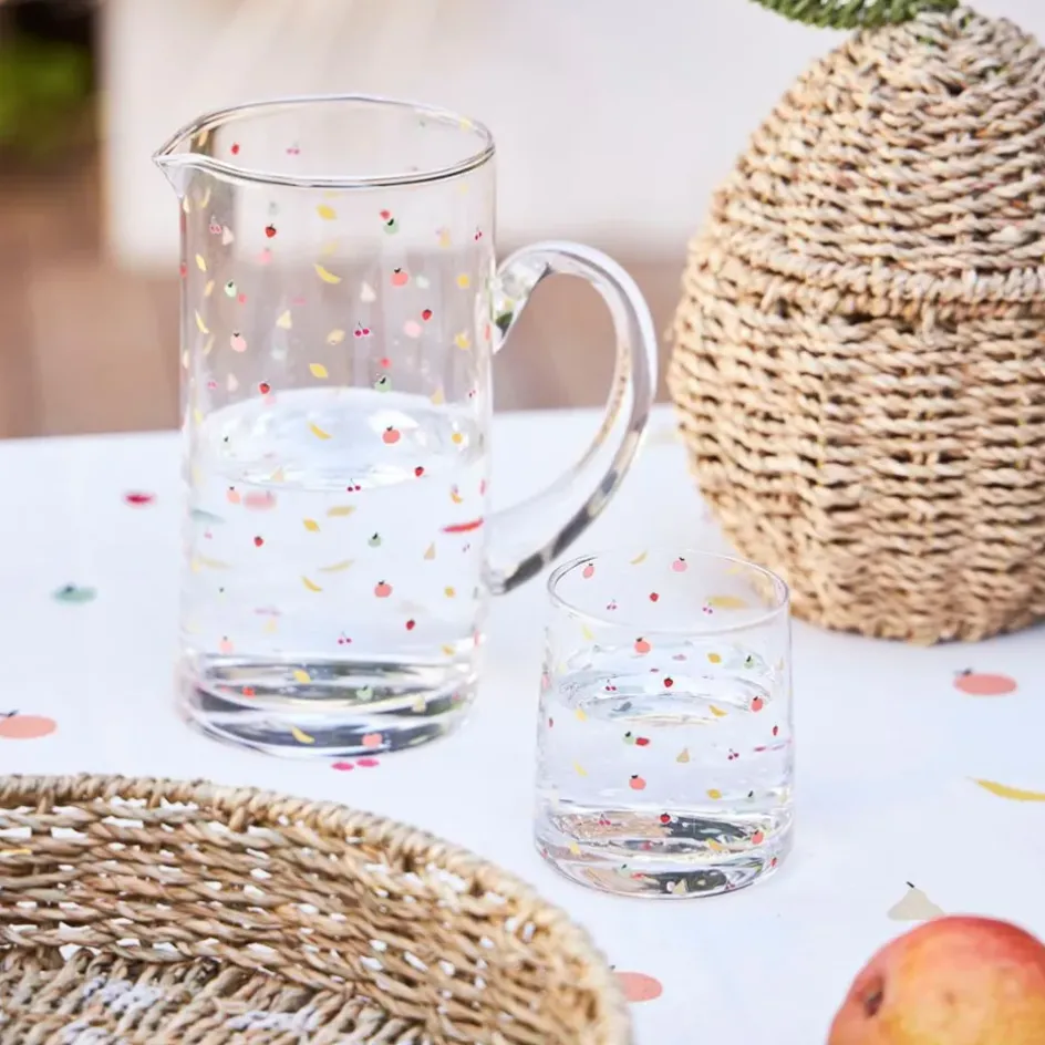 Fabrique de Styles Verres À Eau Et Gobelets>Gobelet en verre et fruits 25cl - Les Fruits Multicolore