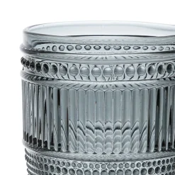 Fabrique de Styles Verres À Eau Et Gobelets>Gobelet en verre fumé 27cl - Strie Gris