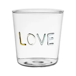 Fabrique de Styles Verres À Eau Et Gobelets>Gobelet love en verre 35cl - Colorea Multicolore