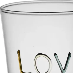 Fabrique de Styles Verres À Eau Et Gobelets>Gobelet love en verre 35cl - Colorea Multicolore