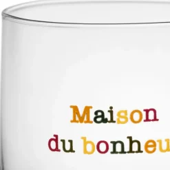 Fabrique de Styles Verres À Eau Et Gobelets>Gobelet Maison du bonheur en verre 25cl - Famille Multicolore