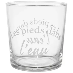 Fabrique de Styles Verres À Eau Et Gobelets>Gobelet pieds dans l'eau en verre 36cl - Bodega Blanc