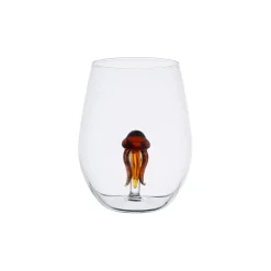 Fabrique de Styles Verres À Eau Et Gobelets>Gobelet poulpe en verre borosilicate 50cl - Océan Ambre