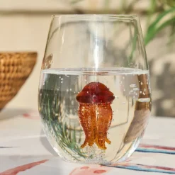 Fabrique de Styles Verres À Eau Et Gobelets>Gobelet poulpe en verre borosilicate 50cl - Océan Ambre