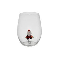 Fabrique de Styles Verres À Eau Et Gobelets>Gobelet santa en verre borosilicate 50cl - Noel Rouge