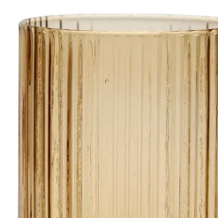 Fabrique de Styles Verres À Eau Et Gobelets>Gobelet strié 35cl en verre - folky Ambre