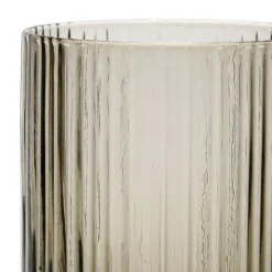 Fabrique de Styles Verres À Eau Et Gobelets>Gobelet strié 35cl en verre - folky Gris fumé