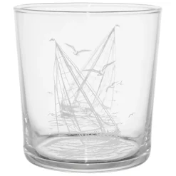 Fabrique de Styles Verres À Eau Et Gobelets>Gobelet voilier en verre 36cl - Bodega Blanc
