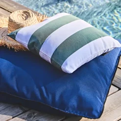 Fabrique de Styles Textiles Outdoor|Jardin>Housse coussin en tissu 80x80cm - Bimini Marine