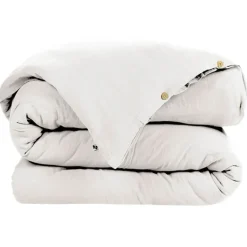 Fabrique de Styles Housses De Couette>Housse de couette chantilly en gaze de coton 240x220cm - Gaia Blanc