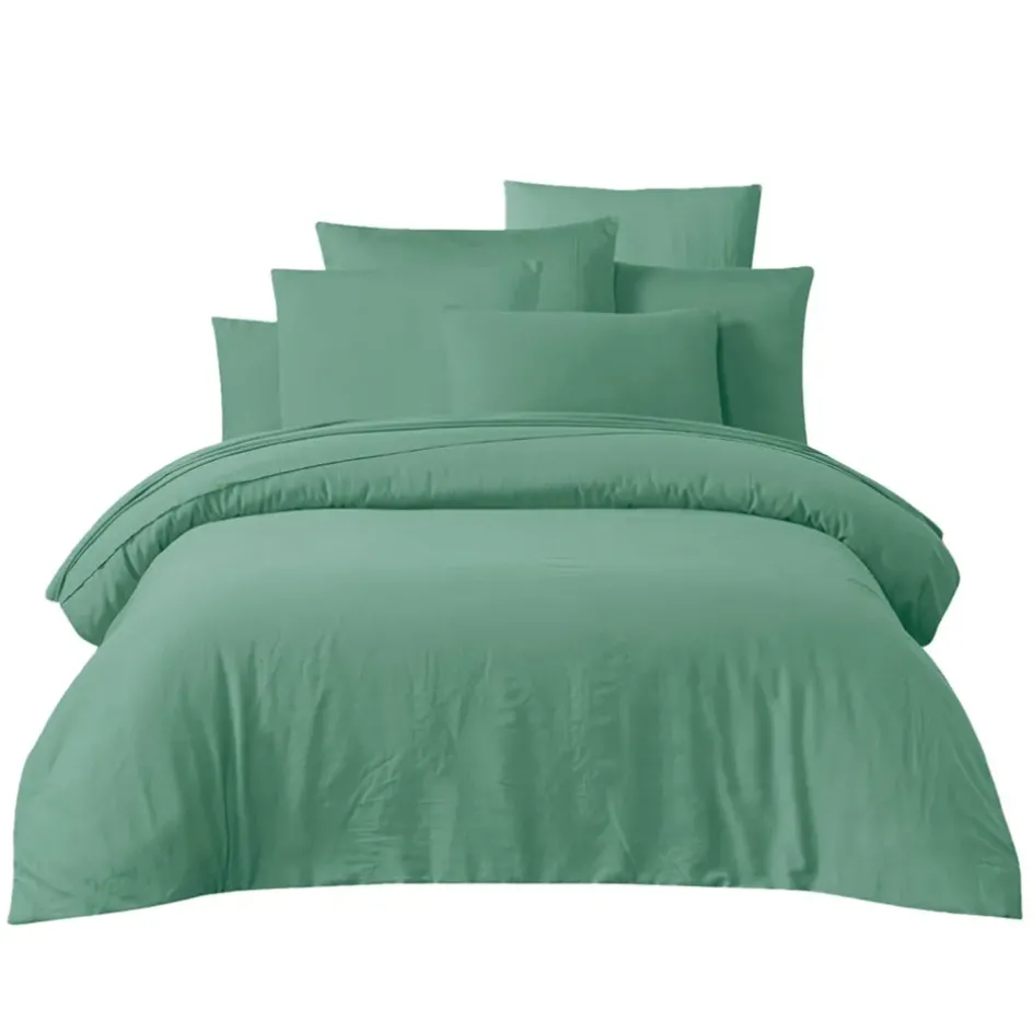 Fabrique de Styles Housses De Couette>Housse de couette en coton céladon 260x240cm - Taloa Celadon