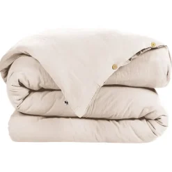 Fabrique de Styles Housses De Couette>Housse de couette en gaze de coton unie pampa 260x240cm - Gaia Naturel