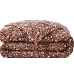 Fabrique de Styles Housses De Couette>Housse de couette en gaze de coton imprimée 140x200cm - Capucine Camel