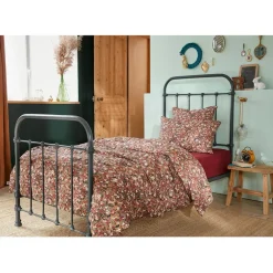 Fabrique de Styles Housses De Couette>Housse de couette en gaze de coton imprimée 140x200cm - Capucine Camel