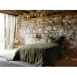 Fabrique de Styles Housses De Couette>Housse de couette en lin lavé 240x220cm - Soline Thym