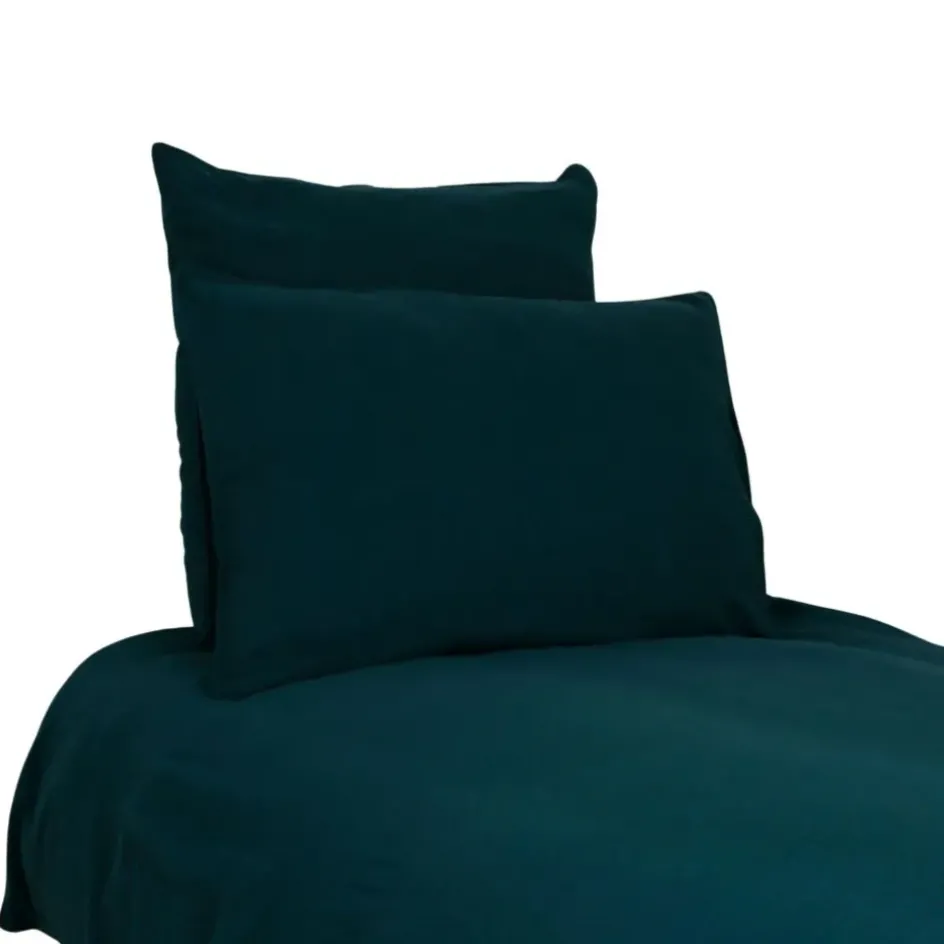 Fabrique de Styles Housses De Couette>Housse de couette en voile de coton de prusse 240x220cm - Dili Bleu