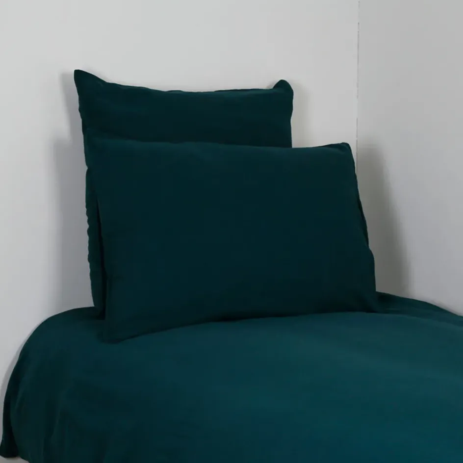 Fabrique de Styles Housses De Couette>Housse de couette en voile de coton de prusse 240x220cm - Dili Bleu