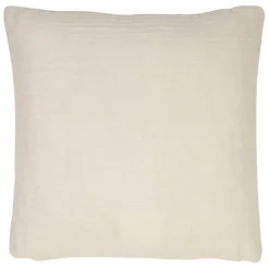 Fabrique de Styles Coussins Et Housses>Housse de coussin bonheur en gaze de coton écru 45x45cm Ecru