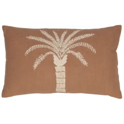 Fabrique de Styles Coussins Et Housses>Housse de coussin brodée en coton 50x30cm - Nomadea Terracotta