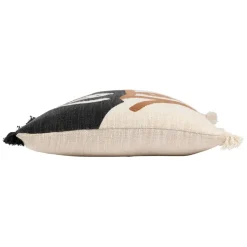 Fabrique de Styles Coussins Et Housses>Housse de coussin brodee écru et noir 45x45cm - madeira Ecru, Noir