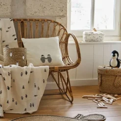 Fabrique de Styles Textiles>Housse de coussin écru et gris 45x45cm - Banquise Ecru, Gris