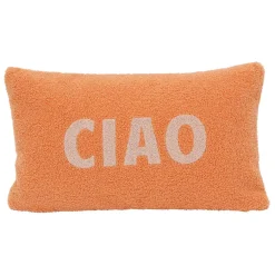 Fabrique de Styles Coussins Et Housses>Housse de coussin en bouclettes Corail 50x30cm - Funny Marron