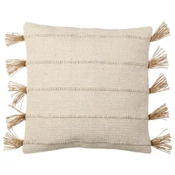 Fabrique de Styles Coussins Et Housses>Housse de coussin en coton et jute écru 45x45cm - Kolore Ecru