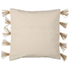 Fabrique de Styles Coussins Et Housses>Housse de coussin en coton et jute écru 45x45cm - Kolore Ecru